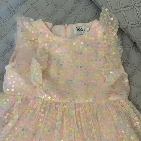 Lola + The Boys Iridescent Pink Sequin Dress - Picture 2 of 3